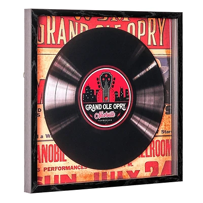 American Art Decor Grand Ole Opry Bill Monroe Themed Printed Vinyl Record in Shadowbox Frame - 14" x 14"