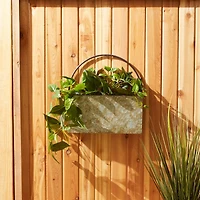 14.5" Rectangle Galvanized Wall Planter