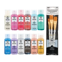 FolkArt® Metallic™ Jewel Tone Paint & Brush Kit