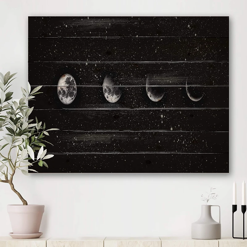 Designart - Moon Phases In The Night Sky