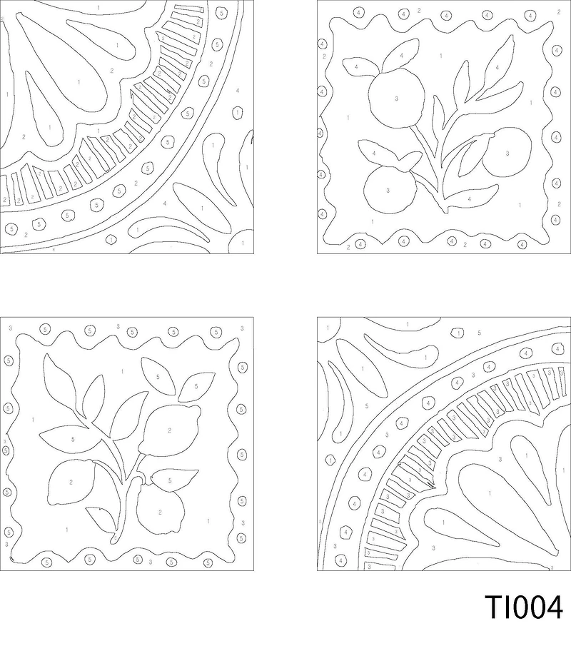 Citrus Tiles Paint-by-Number Gallery Mini Kit by Artist's Loft®