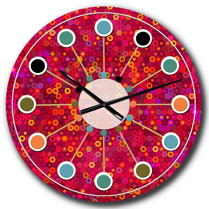 Designart 'Circular Retro Design Iii Mid-Century Modern Wall Clock