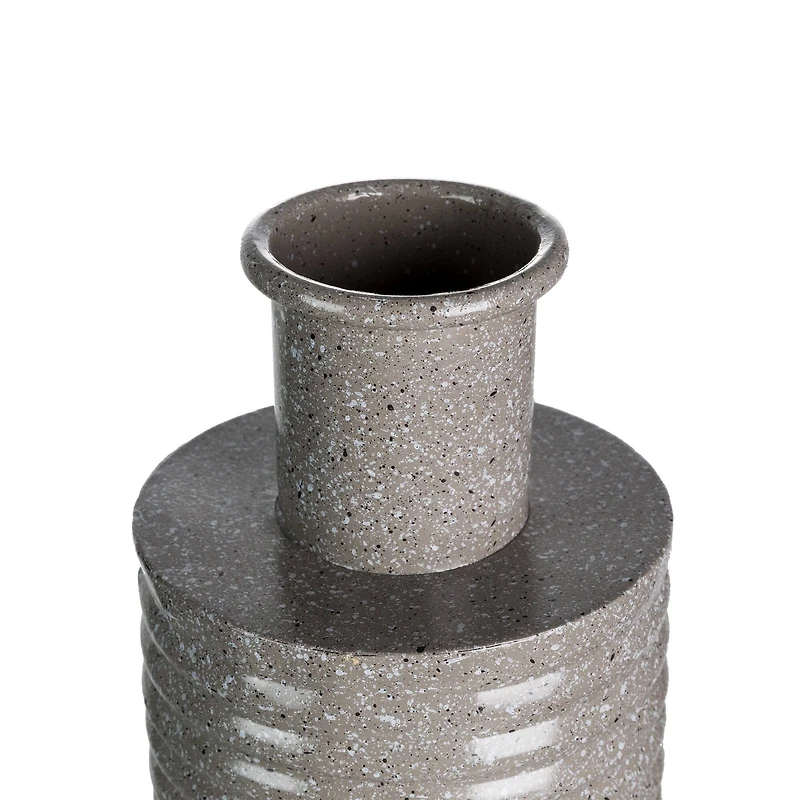 Glitzhome® Two-Tone Gray & Brown Metal Farmhouse Vase Set