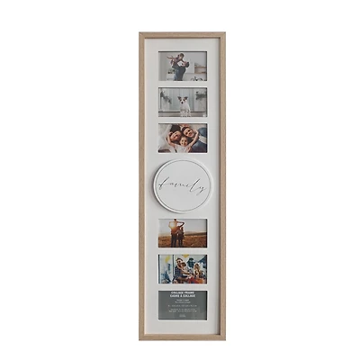 6 Opening 4" x 6" Natural Woodgrain Family Collage Frame with Mat by Studio Décor®