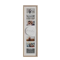 6 Opening 4" x 6" Natural Woodgrain Family Collage Frame with Mat by Studio Décor®