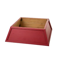 Glitzhome® 32" Red Trapezoid Farm Fresh Christmas Tree Collar