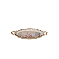 12" Pink & Gold Castle Decorative Tray by Ashland®