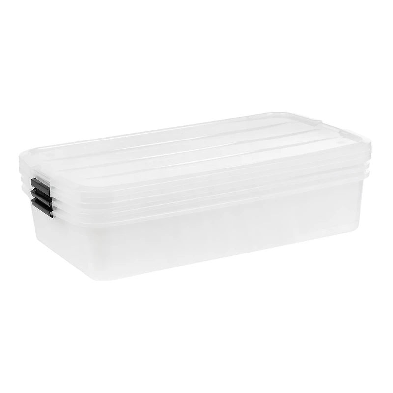 IRIS® 50qt. Clear Underbed Storage Boxes with Latching Lids, 3ct.