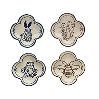 Hello Honey® 4.25" Painted Fauna Stoneware Dish Set