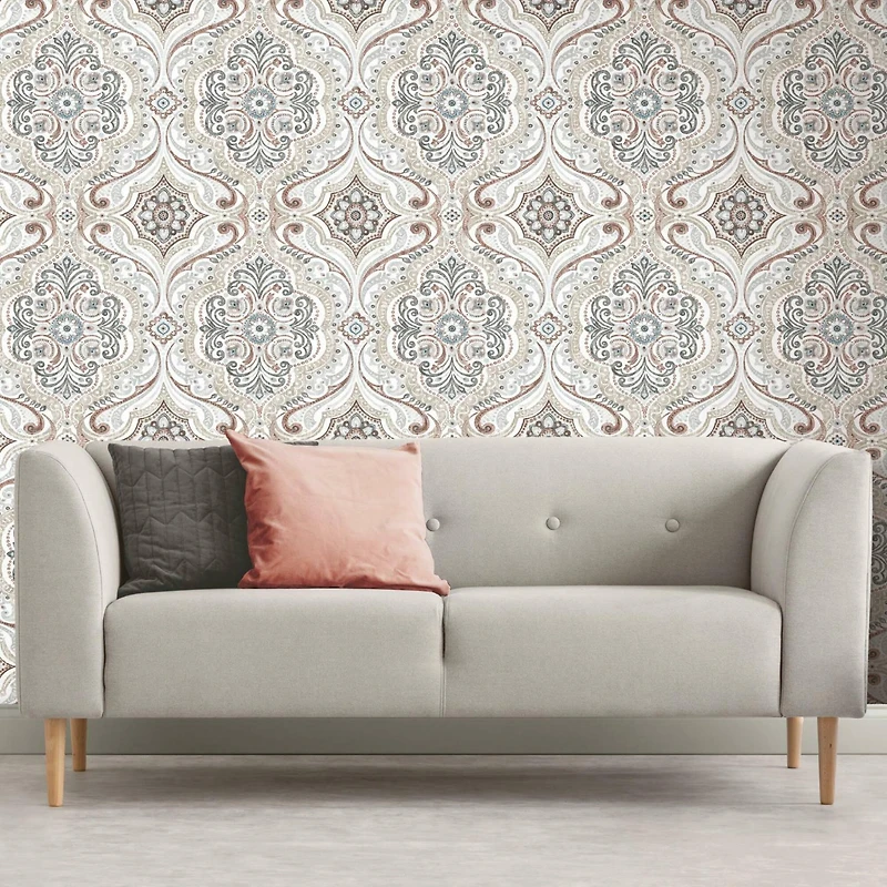 RoomMates Bohemian Damask Peel & Stick Wallpaper