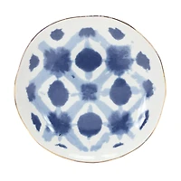 7" Coastal Tie-Dye Design Ceramic Plate Set