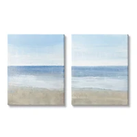 Stupell Industries Coastal Seafoam Beach Waves Soft Tide Landscape Canvas Wall Art