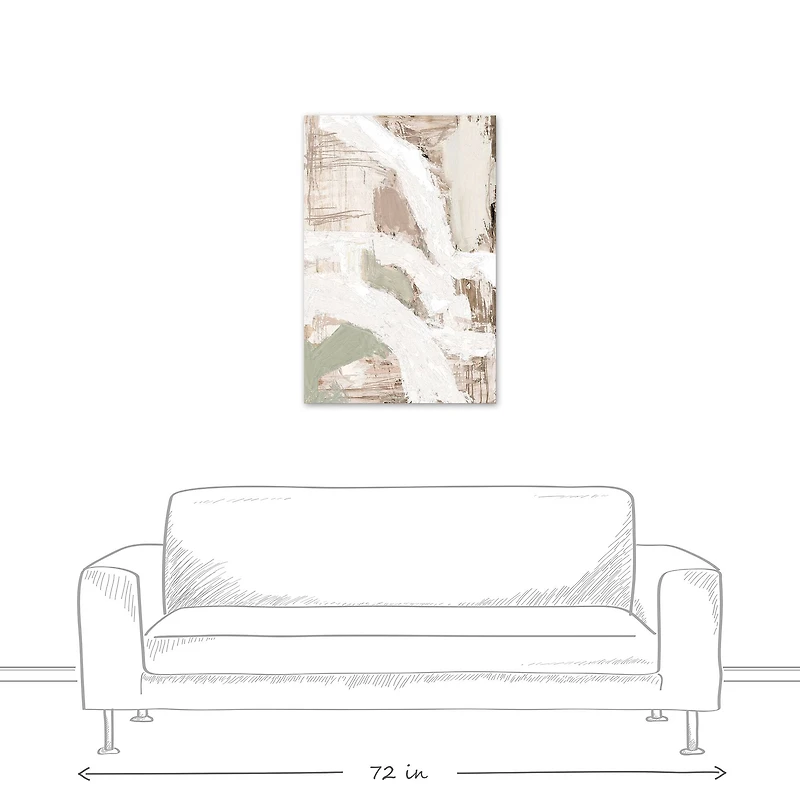 Neutral Abstract Texture 24" x 36" Canvas Wall Art