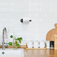 NEX™ 6.5" Black Iron Rustic Toilet Paper Roll Holders, 2ct.