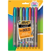 BIC® Cristal Xtra Bold Fashion Ballpoint Pen, 2 Packs of 24