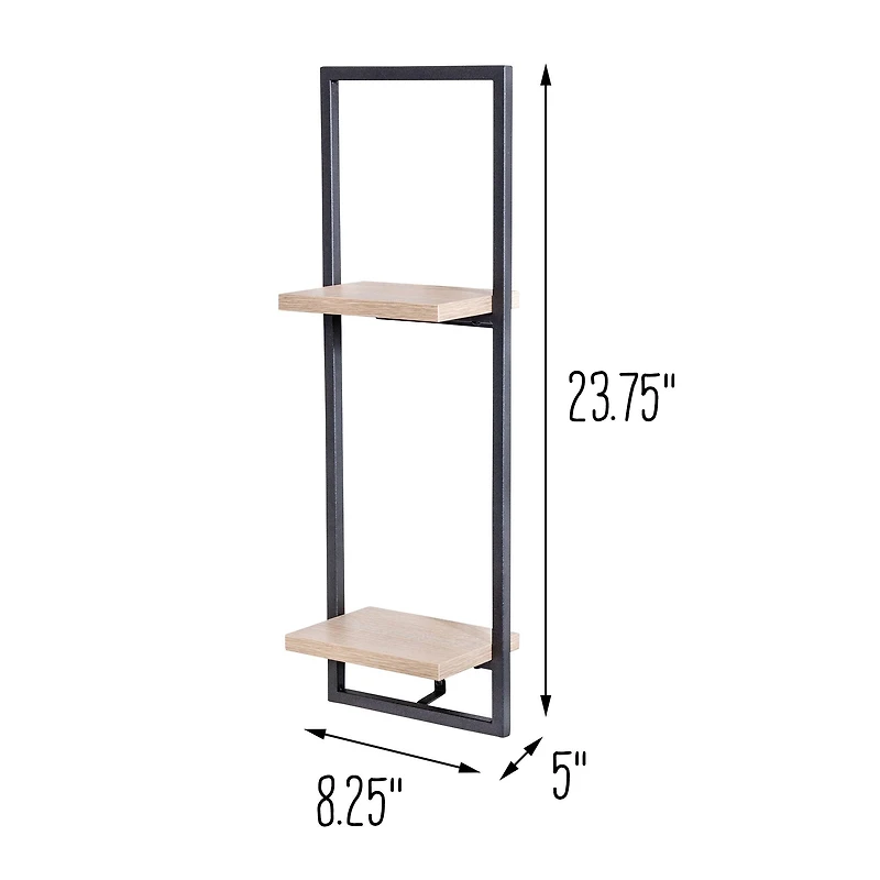 Honey Can Do 2-Tier Floating Wall Shelf