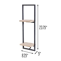 Honey Can Do 2-Tier Floating Wall Shelf