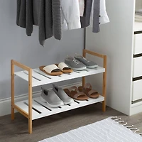 Organize It All Sonora Bamboo 2-Tier Stackable Shoe Racks, 2ct.