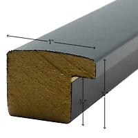 Craig Frames 4 Pack Contemporary Gallery Black Picture Frame with Mat