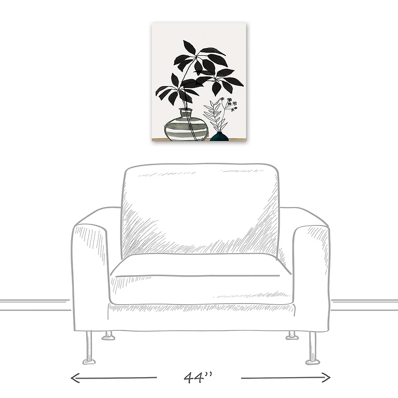 Modern Foliage 16" x 20" Canvas Wall Art