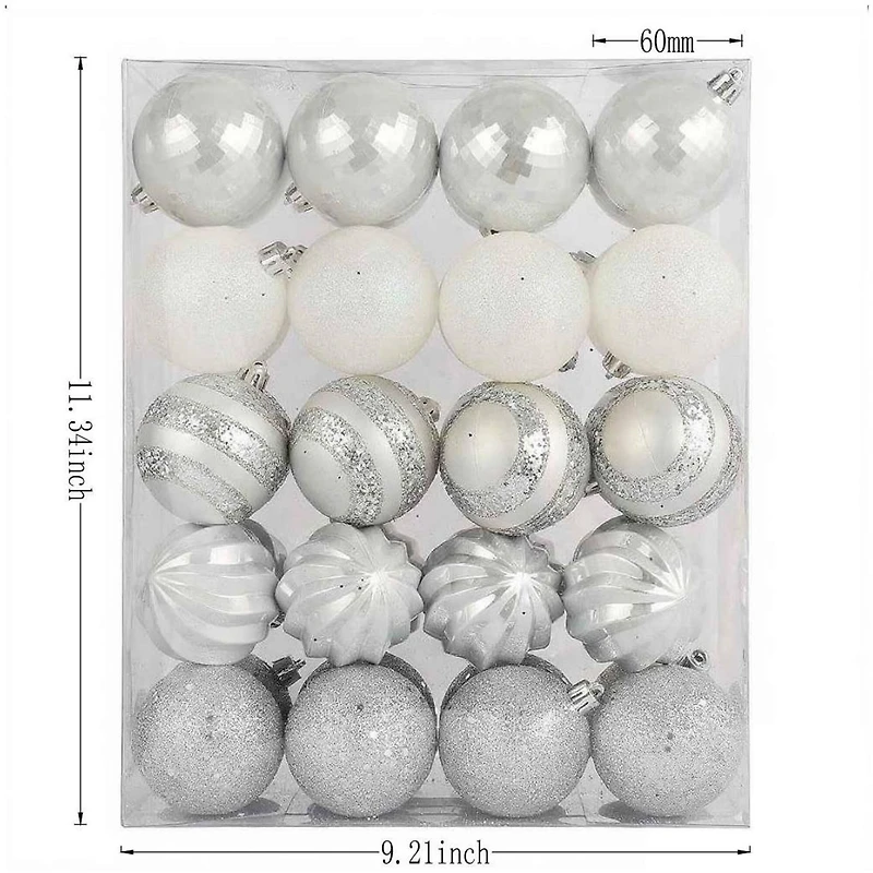 40 Pack 2" Silver Shatterproof Ball Ornaments by Ashland®