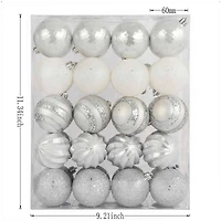 40 Pack 2" Silver Shatterproof Ball Ornaments by Ashland®