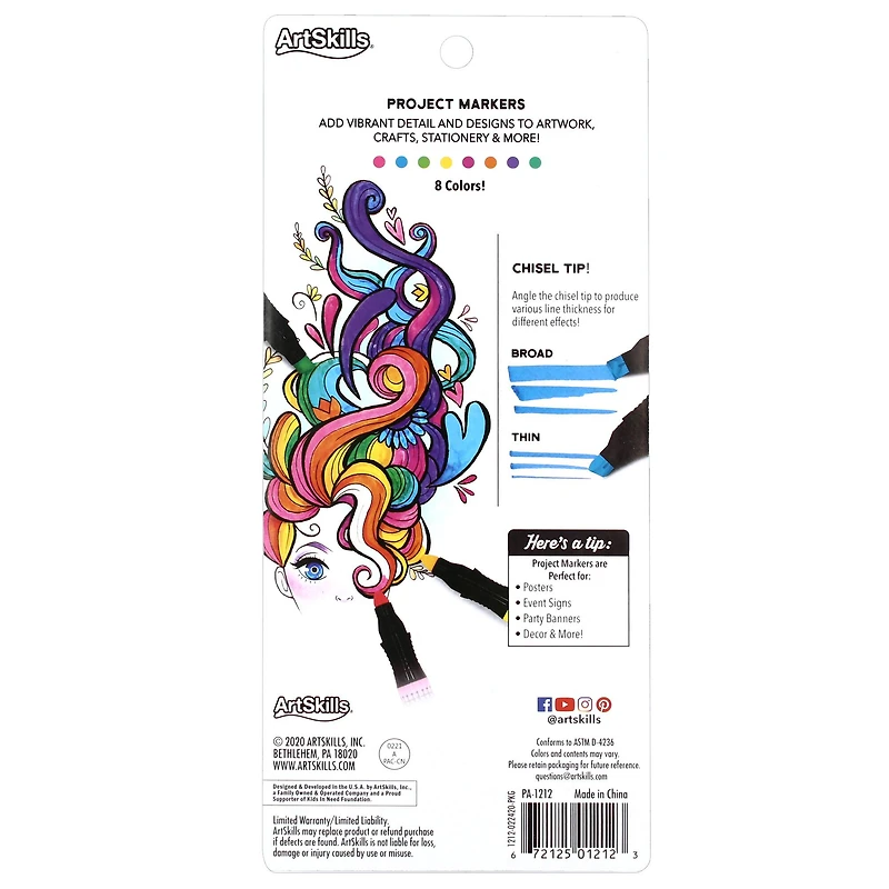 ArtSkills® Dual Ended Chisel Tip Marker Set