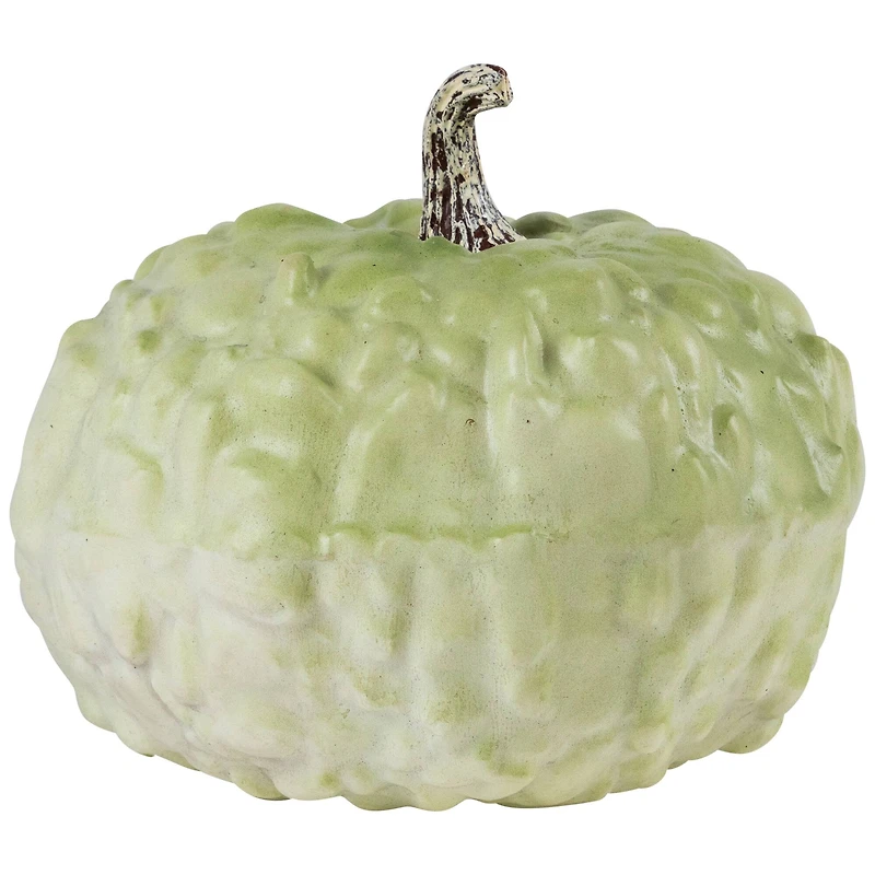 7.5" Green Textured Pumpkin Tabletop Décor