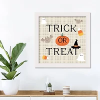 Trick or Treat Icons White Framed Print