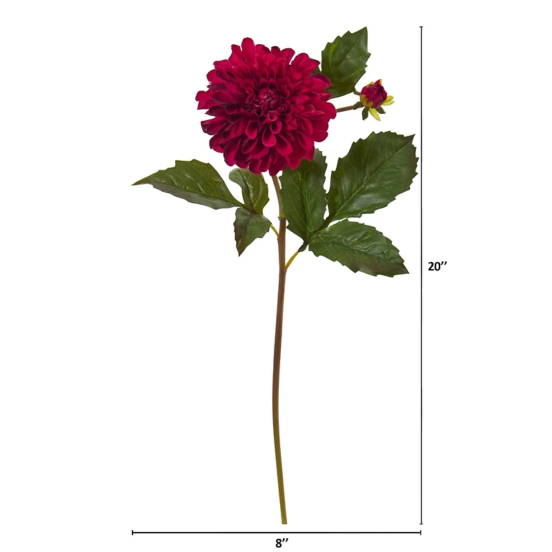 20'' Dahlia Artificial Flower Stem