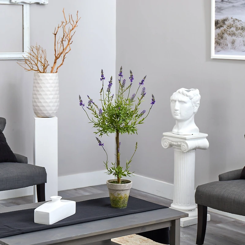 3ft. Potted Lavender Single Ball Topiary Tree