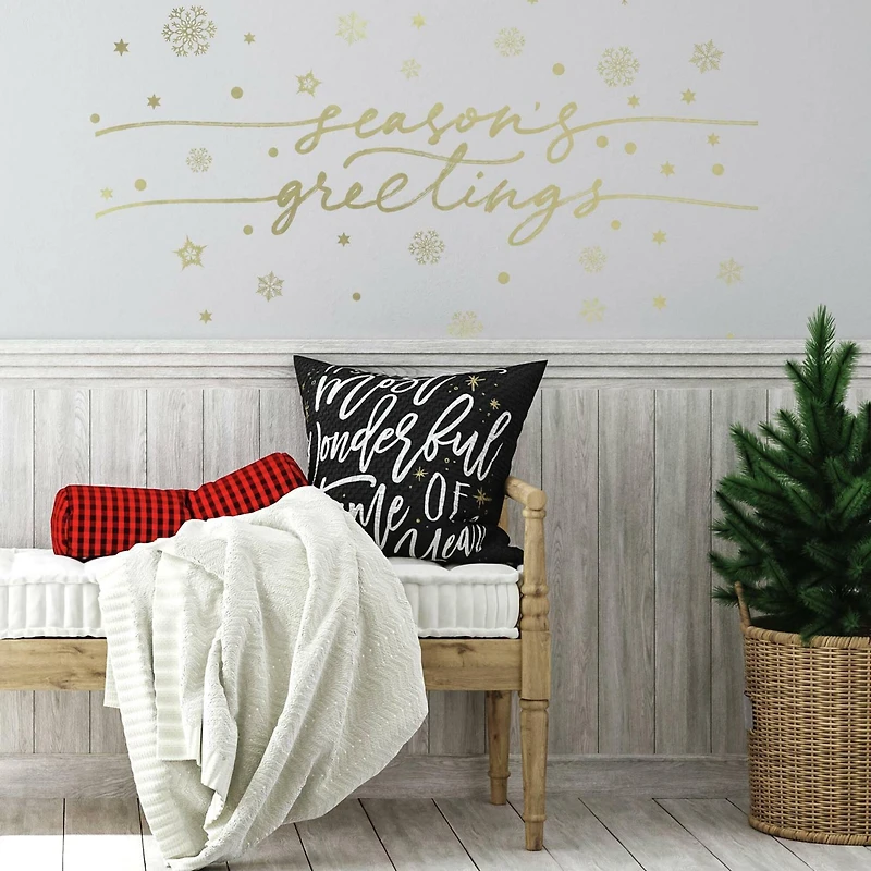 RoomMates Season's Greetings Peel and Stick Wall Decals