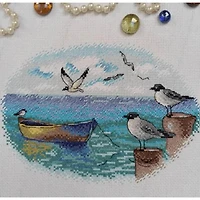 MP Studia Boat & Birds Cross Stitch Kit