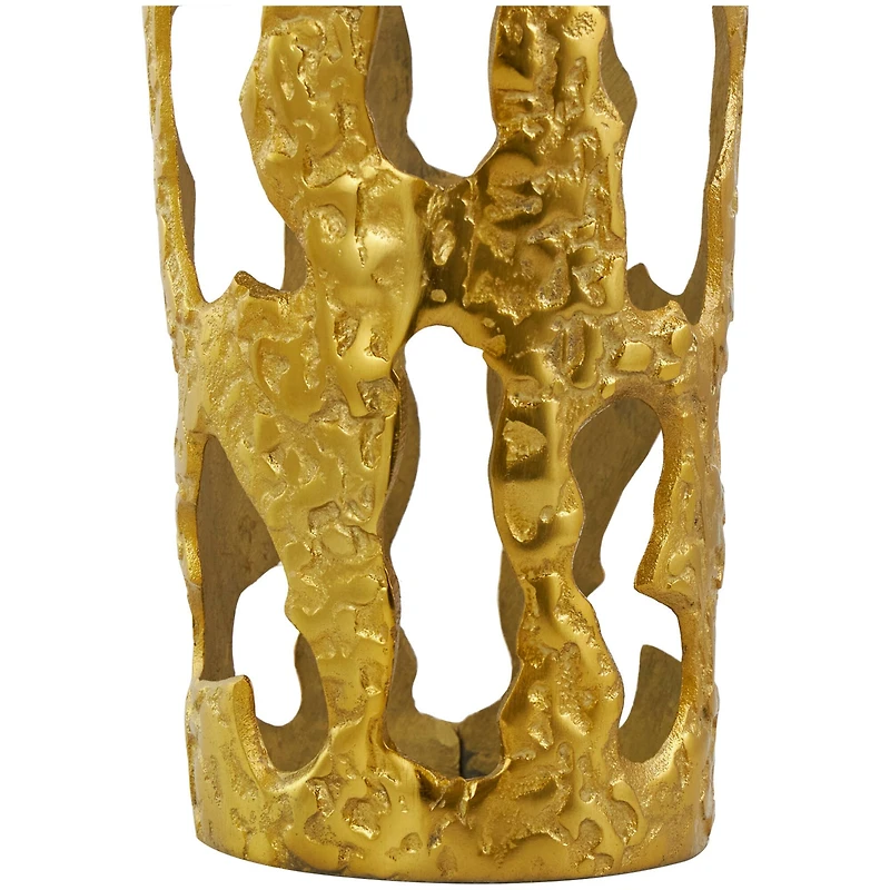 31" Contemporary Aluminum Melting Drip Vase