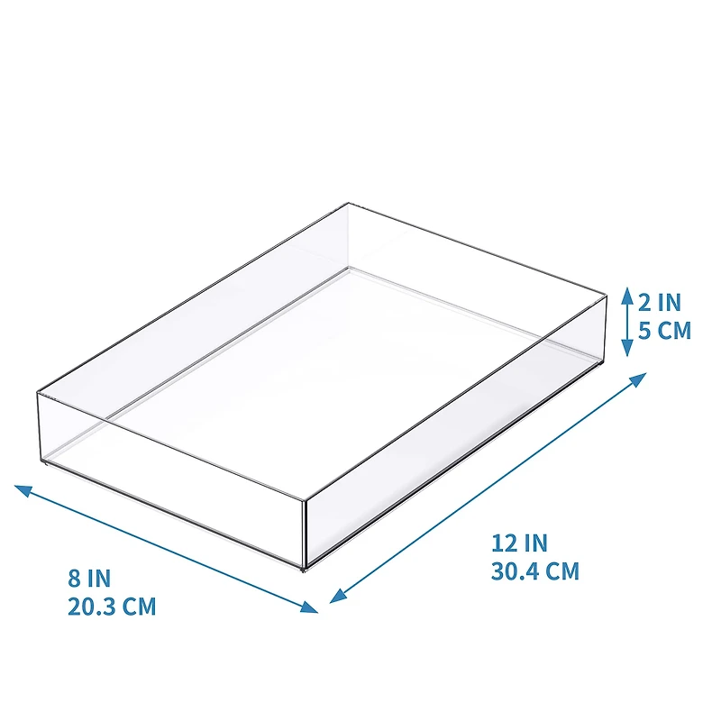 12" x 8" Clear Stacking Storage Tray by Simply Tidy™