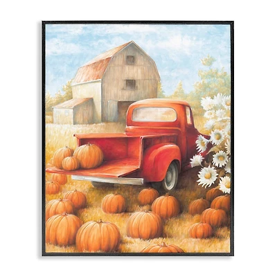 Stupell Industries Pumpkin Harvest Drop Off Framed Giclee Art