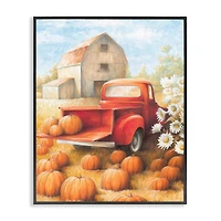 Stupell Industries Pumpkin Harvest Drop Off Framed Giclee Art