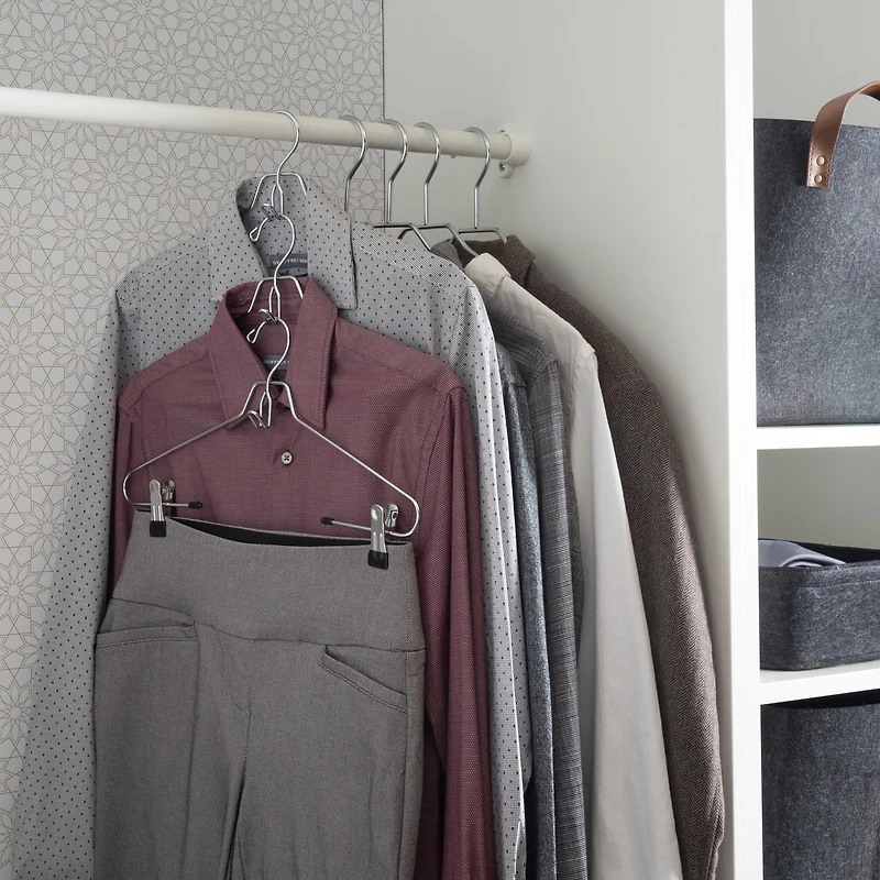 Organize It All Metal Hangers with Clips, 2ct.