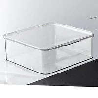Small Clear Stacking Plastic Case with Hinged Lid by Simply Tidy®