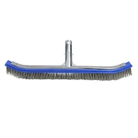 18" Blue Stainless Steel Concrete Pool Floor & Wall Algae Brush Head