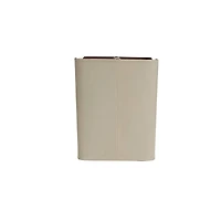 16" Light Gray Leather Magazine Holder