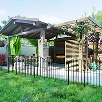 NEX™ Metal Panel Arch Garden Fence, 25ct.