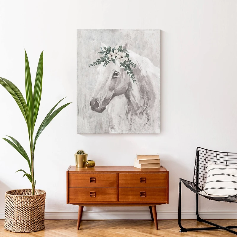 Horse With Greens 24" x 30" Canvas Wall Art
