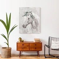 Horse With Greens 24" x 30" Canvas Wall Art