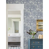 NuWallpaper Blue Sudbury Peel & Stick Wallpaper
