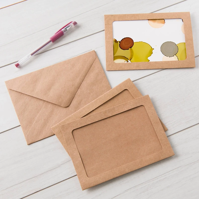 Kraft Frame Cards & Envelopes by Recollections™, 5" x 7"