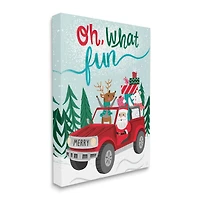Stupell Industries Oh What Fun Santa Driving Gifts Canvas Wall Art
