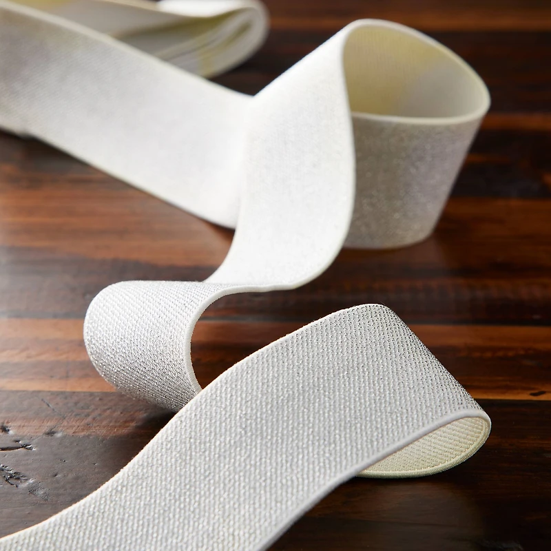 12 Pack: Silver Metallic Elastic Waistband by Loops & Threads™