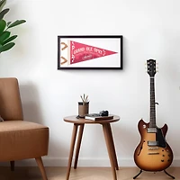 American Art Decor Grand Ole Opry Printed Linen Pennant in Shadowbox Frame - 10" H x 20" L