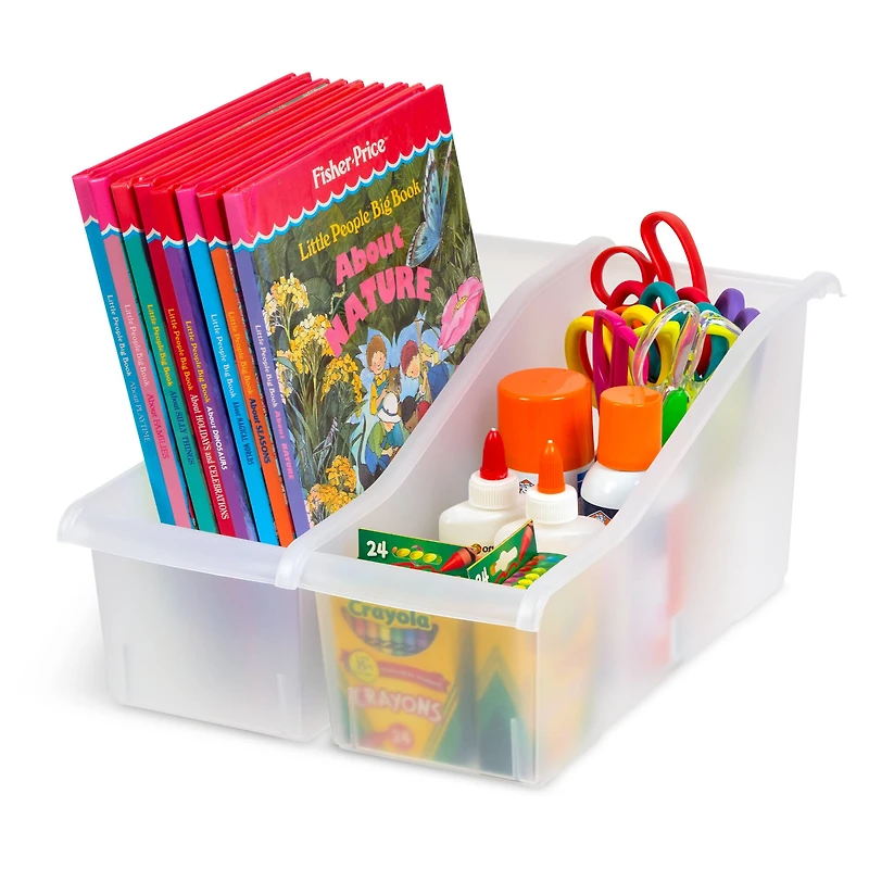 IRIS Clear Connecting Book Bin